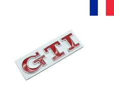 Logo GTI Emblème arrière Coffre Rouge VW Golf Polo 85mm