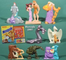 Nestlé céréales Nesquik, Hercule 1997, série complète de 8 figurines  + boîte