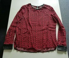 Blouse ZARA à motif rouge et noir taille M