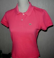 Polo LACOSTE rose manches courtes 42 mais petit : pour  36/ 38