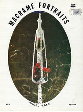 Vintage Plante Suspension Gabarit Rare Artisanat Livre : #MP2 Macramé Portraits