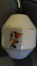 VINTAGE LUSTRE SUSPENSION LUMINAIRE GLOBE  60/70 DOPALINE THEME DECOR  FOOTBALL