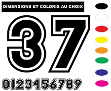 Sticker Numero Motocross moto Biker Numéro Chiffre  plaque autocollant  nombre 