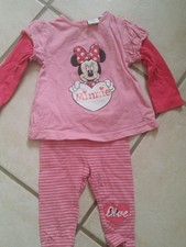 DISNEY MINNIE superbe ensemble ( legging + t-shirt ) T 6 mois TBE  