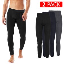 2 Pièces Caleçon Boxer Collants Homme Thérmique Leggings Sport Neige Travail
