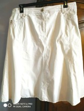 Jupe Jean Blanc T 48 Marque Canda by C&A