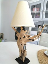 Lampe de Table Hauteur 50cm Bois flotté, ampoule E27