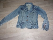 Veste jean bleu moyen 2 poches taille 38 TBE