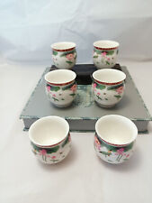 6 tasses à café ou thé en porcelaine double paroi , effet  thermos 