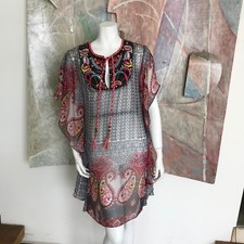 Meghan Los Angeles Boho Perlé Couvre Caftan Brodé Robe Caftan R TAILLE XS