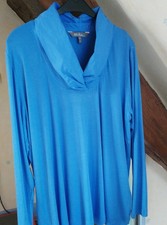 ULLA POPKEN :  t-shirt-tunique, col drapé original  NEUF !  T46/48  -  A VOIR !