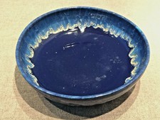 Coupe Céramique émaillée à coulures signée Céramique d'Art Bordeaux Caudéran CAB