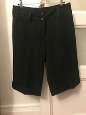 Pantacourt/short Noir fines rayures blanches 38 La City