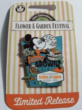 DISNEY PIN NEW L/R EPCOT FLOWER GARDEN FSTIVAL MICKEY 3D HOME 2020