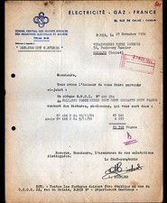 PARIS (IX°) CONSEIL CENTRAL des OEUVRES SOCIALES E.D.F. "Département CANTINE"