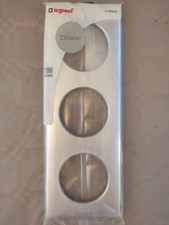 PLAQUE FINITION LEGRAND CELIANE 98867 ALUMINIUM TRIPLE POSTE NEUF 