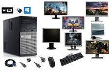 ORDINATEUR PC FIXE COMPLET DELL 390 MT i3 WIFI HDD SSD WINDOWS 10 4GO/8GO/16GO