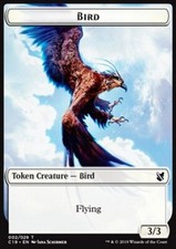 MRM ENGLISH Bird 3/3 Flying -  Sculpture */* MTG Magic Token C19