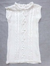 Belle Robe blanche maille crochet "KIDKANAÏ" Parfait état Taille 3 ans