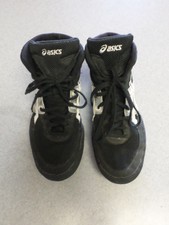 ASICS black mesh and leather wrestling shoes. Men's 10.5  (eur 43.5)