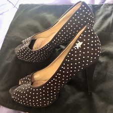 Escarpins peep-toes XTI noir/argenté taille 40