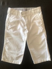 Bermuda blanc Okaidi  8 ans slim Lin 52 % et coton 48 %