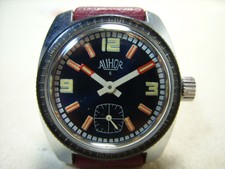 ALIHOR JOLIE MONTRE VINTAGE TYPE DIVER LADY FEMME MECANIQUE 1970's REVISEE 