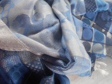 Echarpe  foulard 169x41 cm acrylique bleu neuf