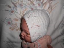 bonnet pour bébé 1 mois ou reborn 50cm