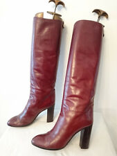 Bottes Vintage 1982 --  "POLLINI"  Italie   --  Bordeaux-Rouge  --  T.37,5