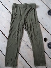 Leggings vert kaki uni bas dentelle PUNKIDZ Taille 5 ans
