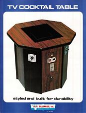 Billards Télévision Cocktail Table Survie Publicité Sales Flyer 1970s 021219AME