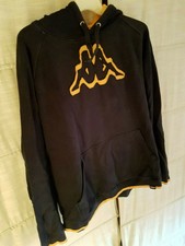 Vintage pull Kappa a capuches bleu orangeTaille XLarge