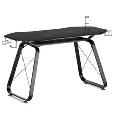 Bureau gaming desk, bureau gamer ergonomique, table de jeu pour PC, bleu