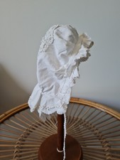 Ancienne Véritable Coiffe Bonnet Chapeau en dentelle des Année 1900 