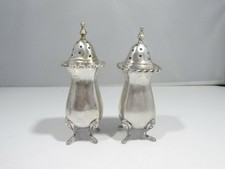 VINTAGE PAIR OF  ITALIAN STERLING SILVER TABLE SALTS 2.78 TROY OUNCES