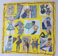 Foulard Hermès.en Soie -J’aime mon Carrée’   70cm Carrée Écharpe Scarf