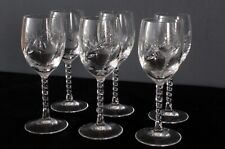 6 verres à vin cristal d'Arques modèle Epi fleury 