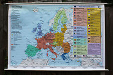 Coloré Roll Down Pull Down School carte graphique de l'Union européenne UE Brexit