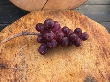 Early Vintage Antique Italian Alabaster Stone Fruit Old Light Purple Grapes
