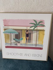 tableau cadre 36x36cm Smoothie and Bikini à suspendre ou poser Maisons du Monde