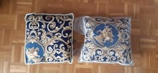 Ensemble de 2 coussins - Neufs - en pure laine mérinos sur le verso