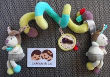 SAUTHON DOUDOU LAPIN TINOO ARCHE SPIRALE D'ACTIVITE POUSSETTE LIT COSY BEBE D941