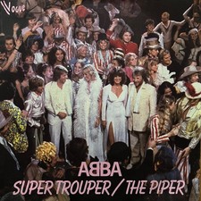 VINYLE / 45t / SINGLE : ABBA - SUPER TROUPER / THE PIPER