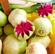 60/300 Graines de Radis Rond Rouge Pastèque Hiver Inhabituel Salade Garniture