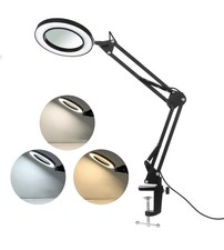 Lampe-Loupe LED à Pince ( X8 ) 3 Modes Pivotant, Articulé