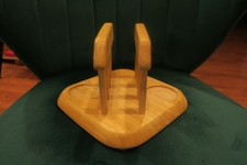 Large Solid hardwood Table Napkin and Salt and Pepper Holder 8" X 8" X 9" Tall