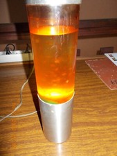 Belle Lampe à paillettes cylindrique  Des années 70's     100% vintage