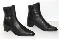 SERGIO CONTI  Bottines Boots Pointues Tout Cuir Lisse Noir  T 37 TTBE