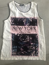 Débardeur Jennyfer New York blanc. Taille M
